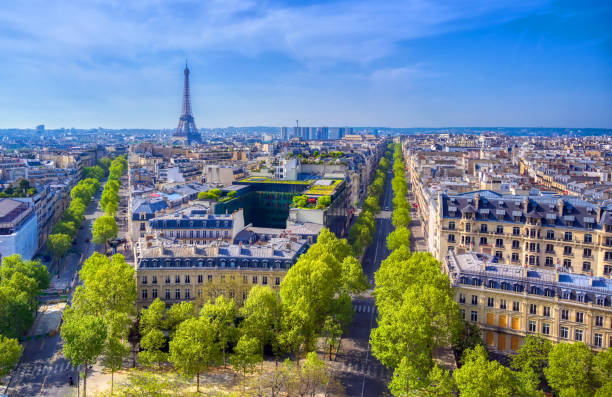 istock The Eiffel Tower and Paris, France from the Arc de Triomphe 1163387126