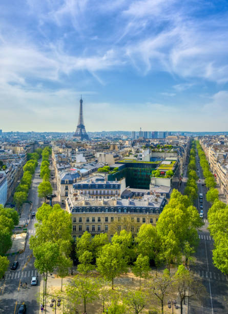 istock The Eiffel Tower and Paris, France from the Arc de Triomphe 1163387185
