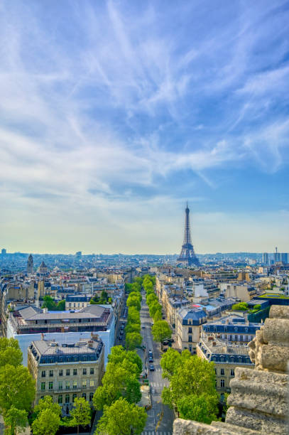istock The Eiffel Tower and Paris, France from the Arc de Triomphe 1163387296
