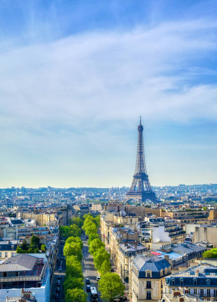 istock The Eiffel Tower and Paris, France from the Arc de Triomphe 1163387343