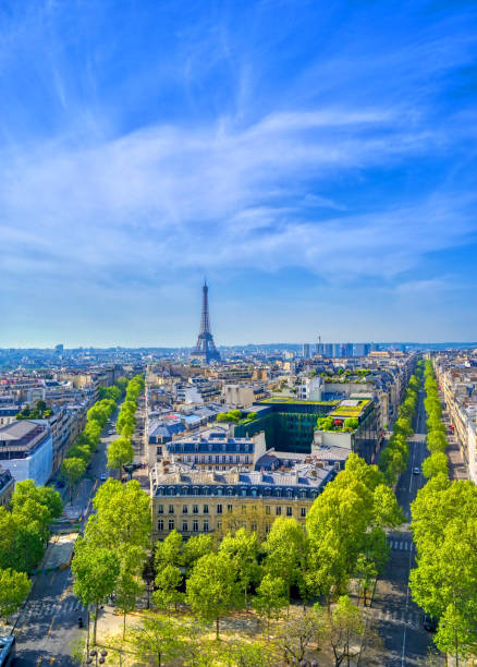 istock The Eiffel Tower and Paris, France from the Arc de Triomphe 1163387347