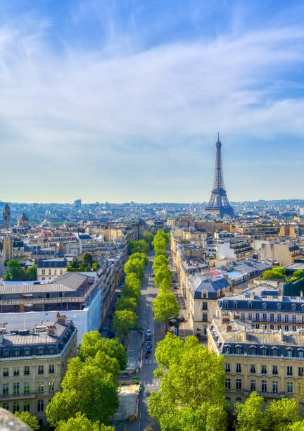 istock The Eiffel Tower and Paris, France from the Arc de Triomphe 1163387396