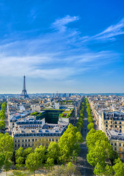 istock The Eiffel Tower and Paris, France from the Arc de Triomphe 1163387405