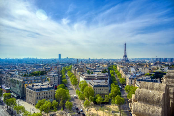 istock The Eiffel Tower and Paris, France from the Arc de Triomphe 1163387458