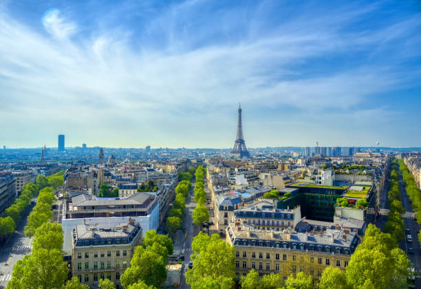 istock The Eiffel Tower and Paris, France from the Arc de Triomphe 1163387494
