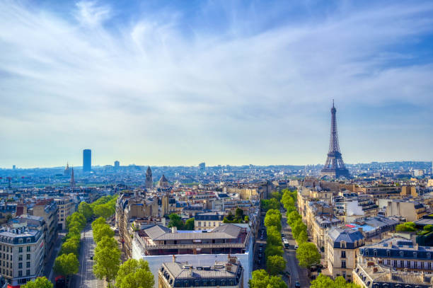 istock The Eiffel Tower and Paris, France from the Arc de Triomphe 1163387514