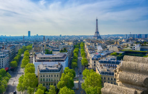 istock The Eiffel Tower and Paris, France from the Arc de Triomphe 1163387522