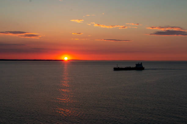 istock Beautiful sunset at the Katttegat sea 1163388165