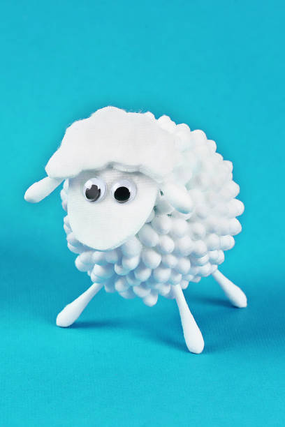 istock Diy Eid al adha lamb sheep cotton pads, cotton buds, swabs Gift idea, decor Eid al adha 1163390113