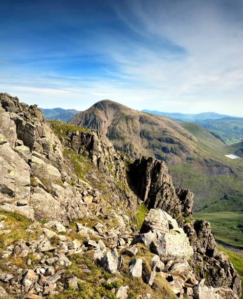 wspaniały widok ze szczytu lingmell fell - saddleback mountain zdjęcia i obrazy z banku zdjęć