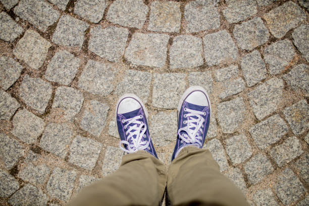 istock view on gumshoes and brick street 1163409478