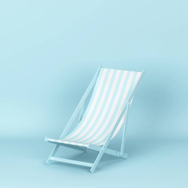 istock Single deckchair for relaxation on a beach 1163409650