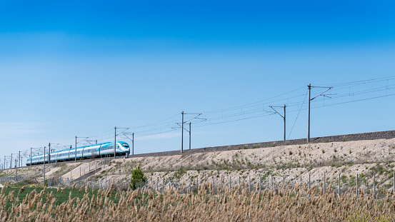 Agricultural Field, Cloud - Sky, High Speed Train, Horizontal, Landscape - Scenery