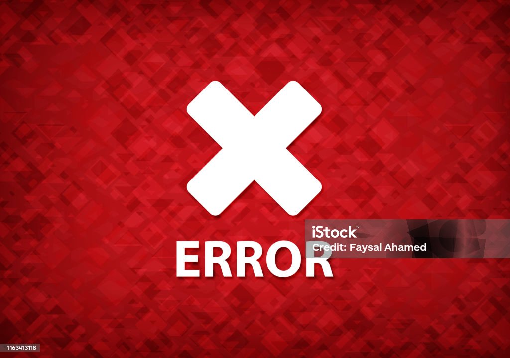 Error Red Background Stock Illustration - Download Image Now ...
