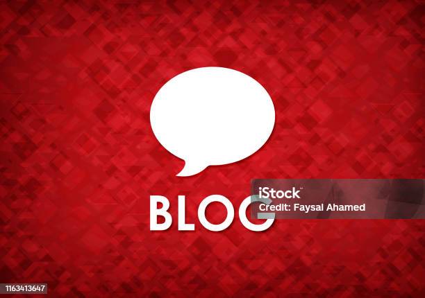 Blog Red Background Stock Illustration - Download Image Now - Blogging ...