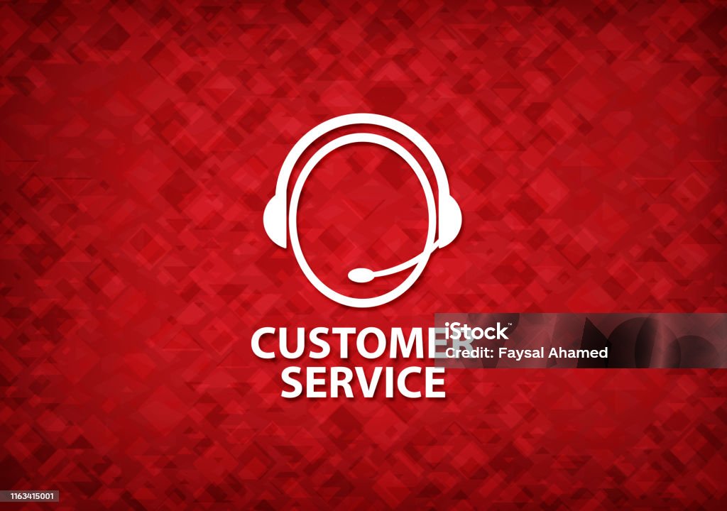 Customer Search Red Customer Service Red Background Stock Illustration - Download Image Now ...