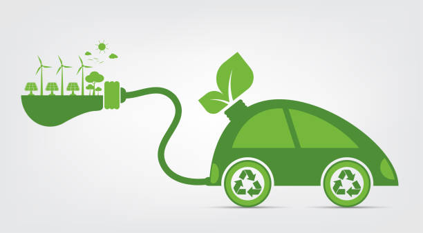 istock Ecology and Environmental Cityscape Concept,Car Symbol With Green Leaves Around Cities Help The World With Eco-Friendly Ideas 1163415186