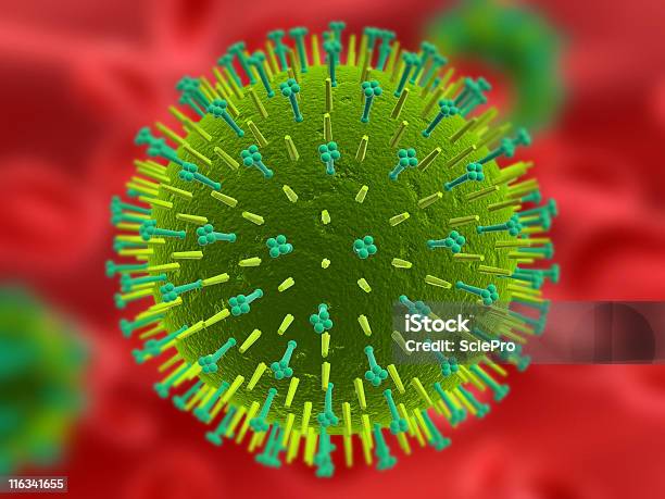Grippevirus Stockfoto und mehr Bilder von Bakterie - Bakterie, Biologie, Blutzelle