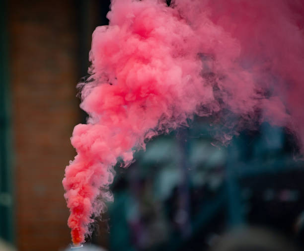 istock Colorful pink smoke 1163416806