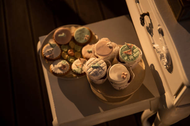 istock Beautiful desserts, sweets and candy table for birthday 1163417172