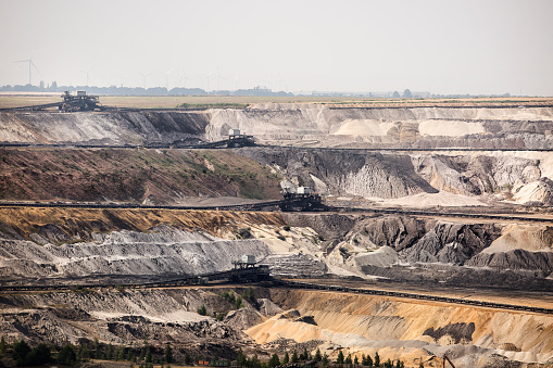 Lignite opencast mine Inden, Germany - brown coal surface mine