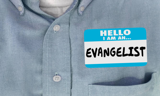 istock Evangelist Hello Name Tag Sticker Supporter Preacher  3d Illustration 1163423508