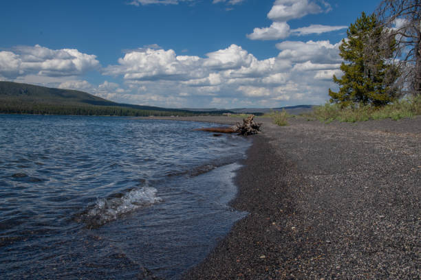 istock Yellowstone scene  on lake 1163425047