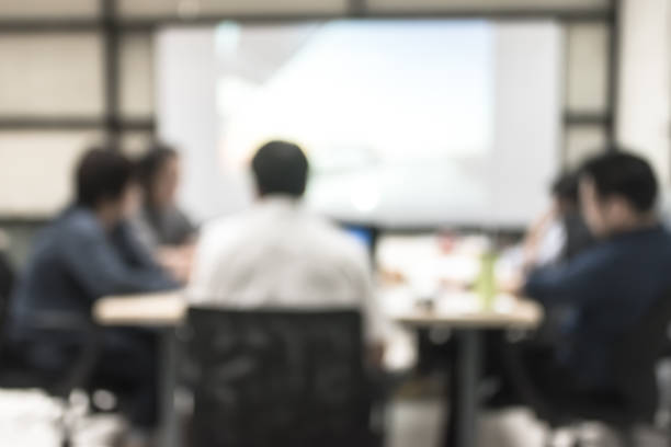 istock Blur office meeting background business people working group in discussion boardroom 1163427800