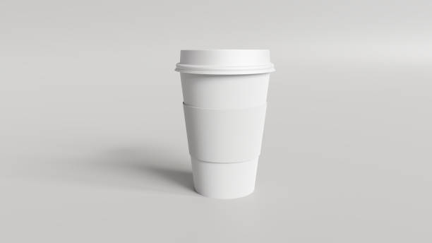 coffee cup mockup 3d render - white coffee mug imagens e fotografias de stock