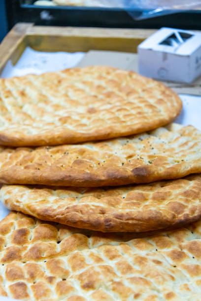istock Iraqi Bread for sale in a bakery 1163434966