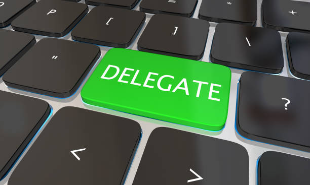 istock Delegate Pass Responsibility Manage Work Jobs 3d Illustration 1163441034