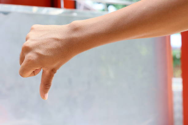 istock The hand made a gesture of thumb. 1163442223
