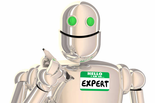 istock Expert Robot Hello I Am An Experienced Professional 3d Illustration 1163448099