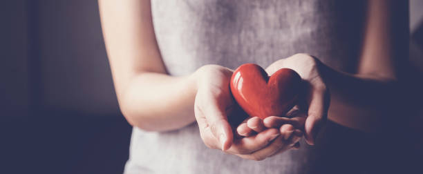 Asian woman holding red heart, health insurance, donation charity concept Asian woman holding red heart, health insurance, donation charity concept love emotion stock pictures, royalty-free photos & images