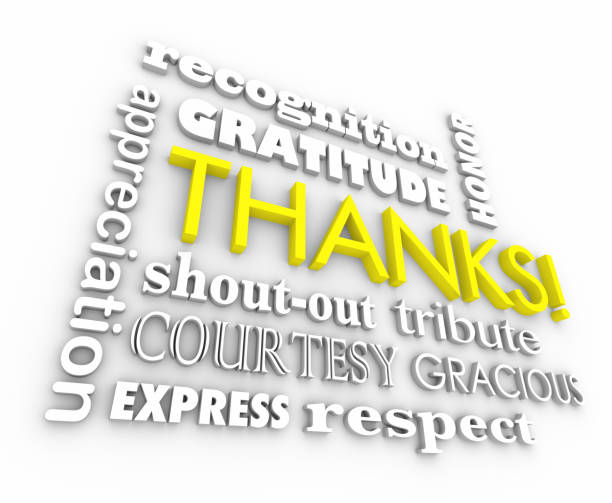 Thanks Gratitude Word Collage Thank You 3d Illustration
