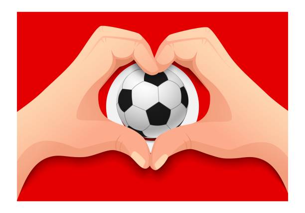 istock Tunisia soccer ball and hand heart shape 1163451776