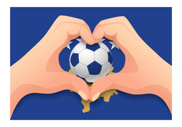 istock Kosovo soccer ball and hand heart shape 1163451995