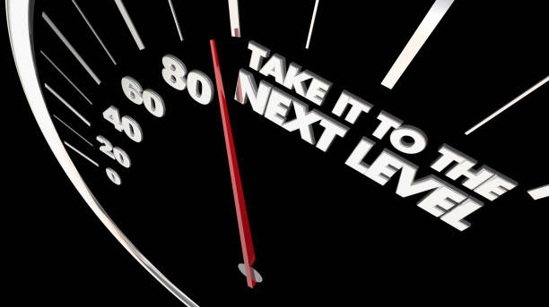 istock Take it to the Next Level Speedometer Rate 3d Illustration 1163456084