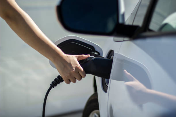 istock Charging electric car or hybrid car 1163457007