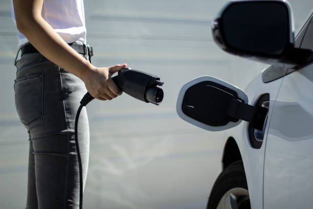 istock Charging electric car or hybrid car 1163457023