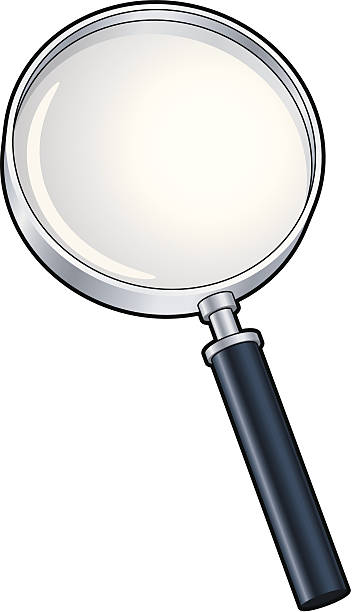 szkło powiększające - magnifying glass scrutiny challenge exploration stock illustrations