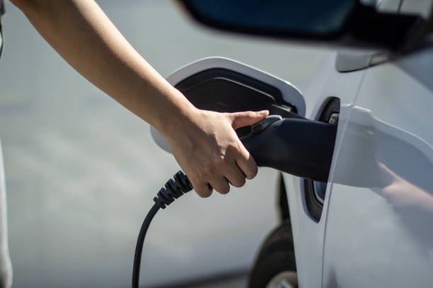istock Charging electric car or hybrid car 1163457587