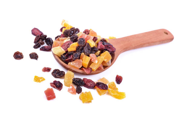 istock Dried fruits isolated on white background 1163461571