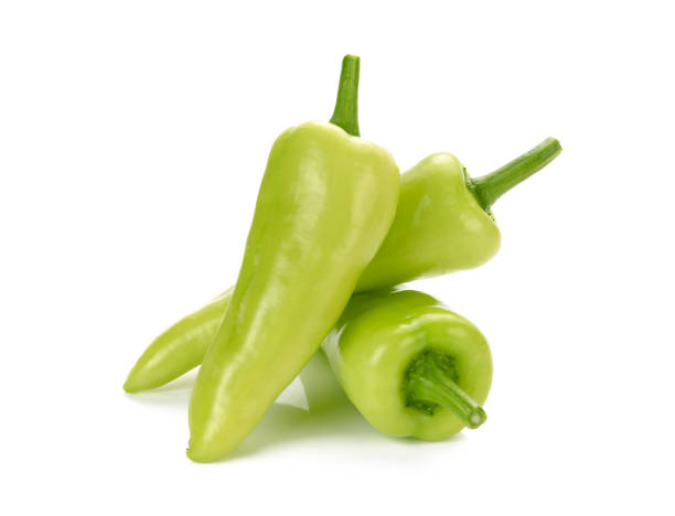 istock green chili on white background 1163461967