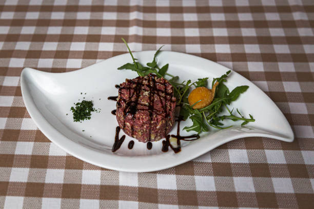 istock Beef tartare a summer appetizer to serve cold 1163465455