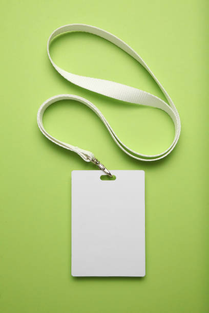 istock Lanyard pass badge, visitor id, business name tag. Vip conference 1163468495