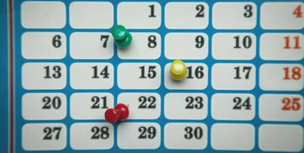istock Pushpins on calendar. Concept of important day 1163468526