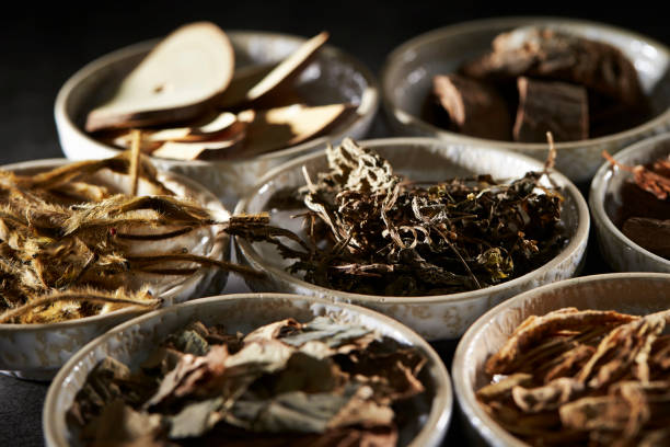 Chinese herbal medicine stock photo