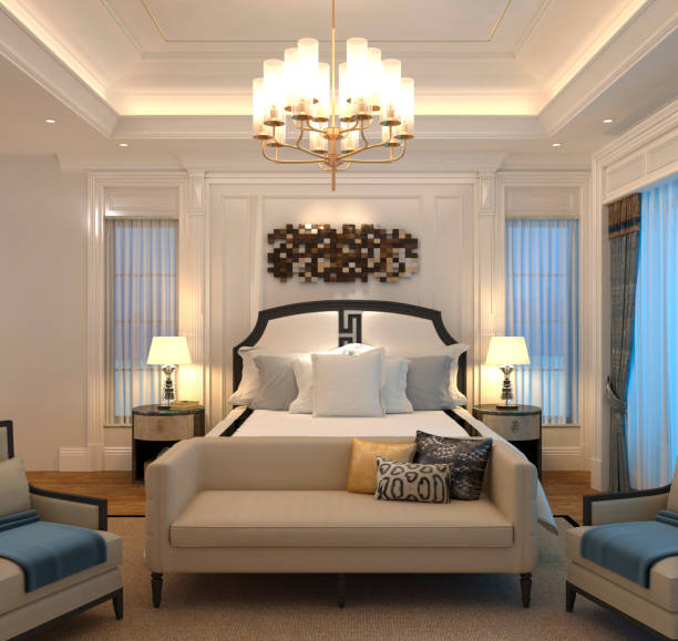 istock Bedroom or Hotelroom Interior 3D Illustration Photorealistic Rendering 1163470289