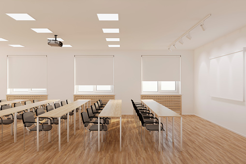 3d illustration. The conference hall.